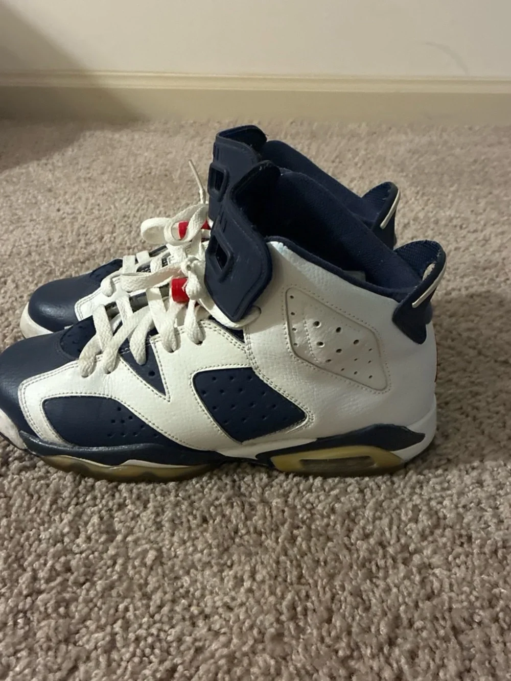 Jordan Kids High-Top Sneakers in Navy and White
